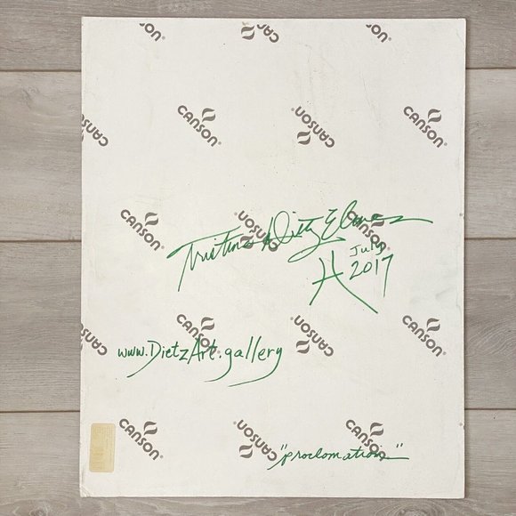 PROCLAMATION Original Wall Art Handmade Mixed Media Asian Fusion Painting 16x20 - Picture 10 of 10